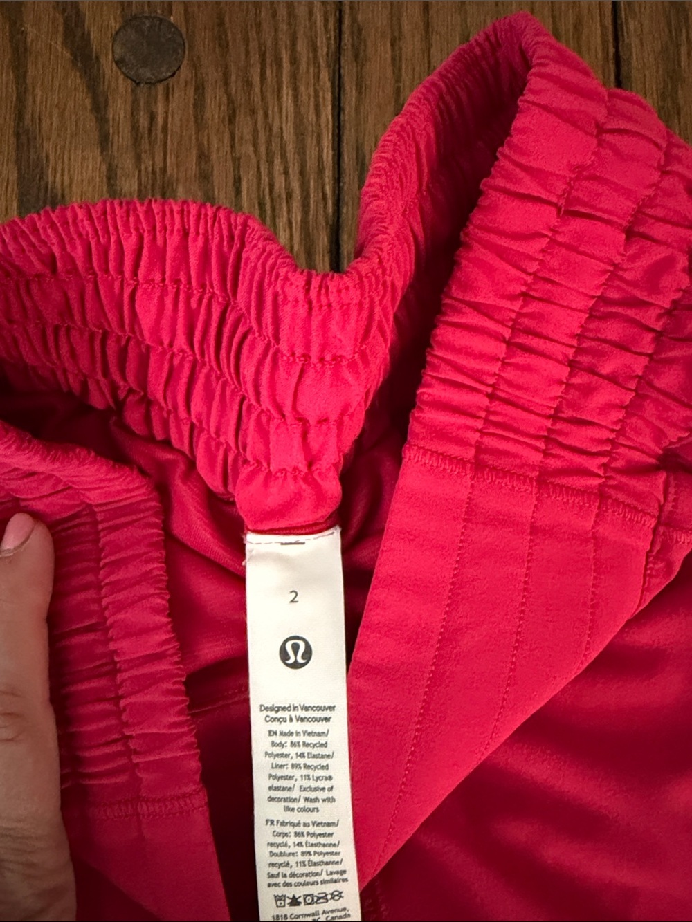 lululemon athletica Women's Athletic Shorts in Red/Pink - Picture 2 of 2
